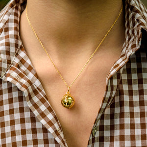 Sphere + Wand Locket - Gold